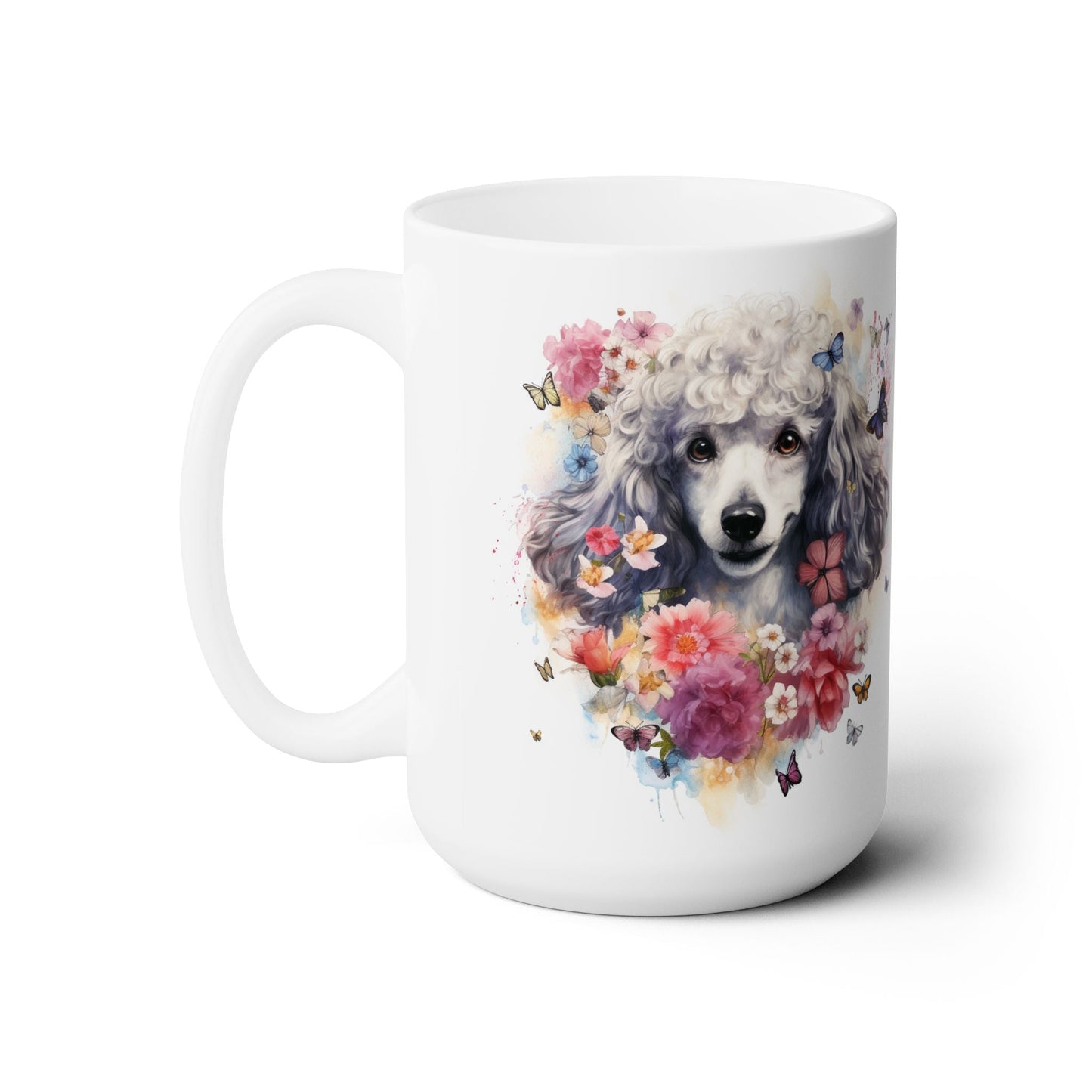 Elegant Poodle Floral Mug – Gift for Dog Lovers & Pet Parents