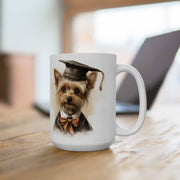 Yorkie Graduation Mug – Adorable Yorkshire Terrier Gift for Dog Lovers