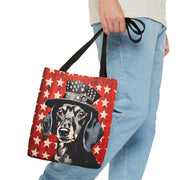 Patriotic Dachshund Market Tote Bag, Perfect for Dog Lovers