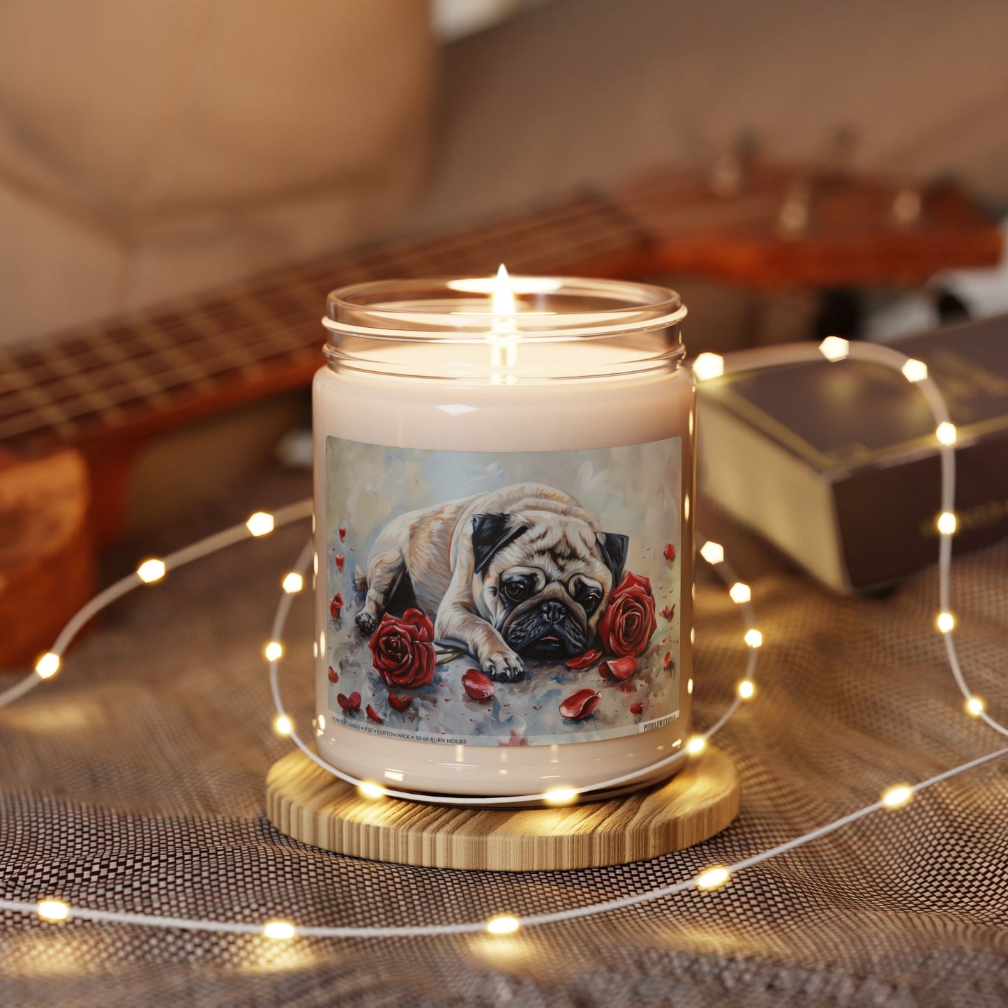 Pug Love Memorial Candle – Scented Soy Gift for Dog Lovers