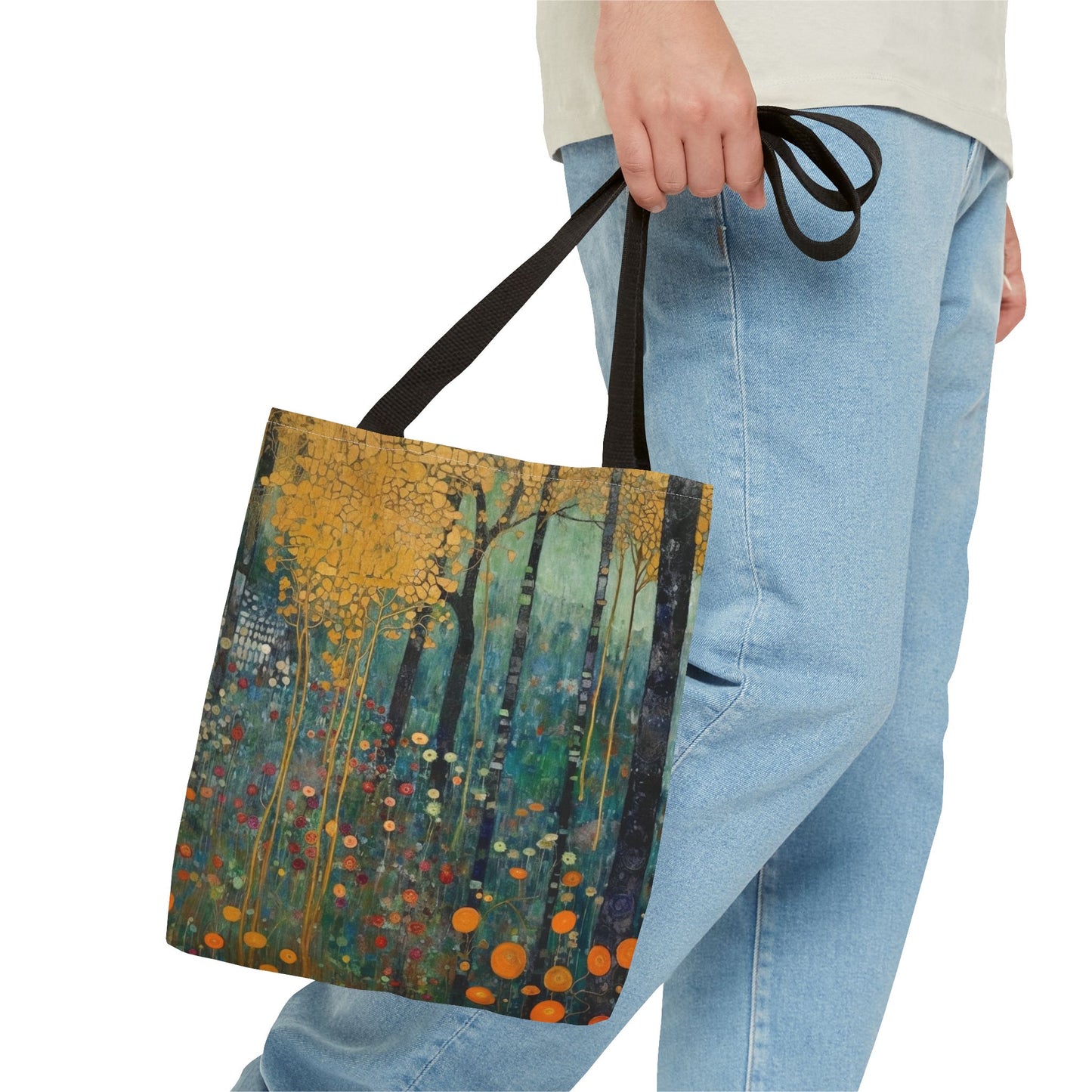 Autumn Forest Canvas Tote Bag, Artistic Eco-Friendly Shopping Bag