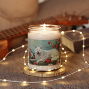 Samoyed Bliss Candle – Vintage Floral Pet Lover Gift