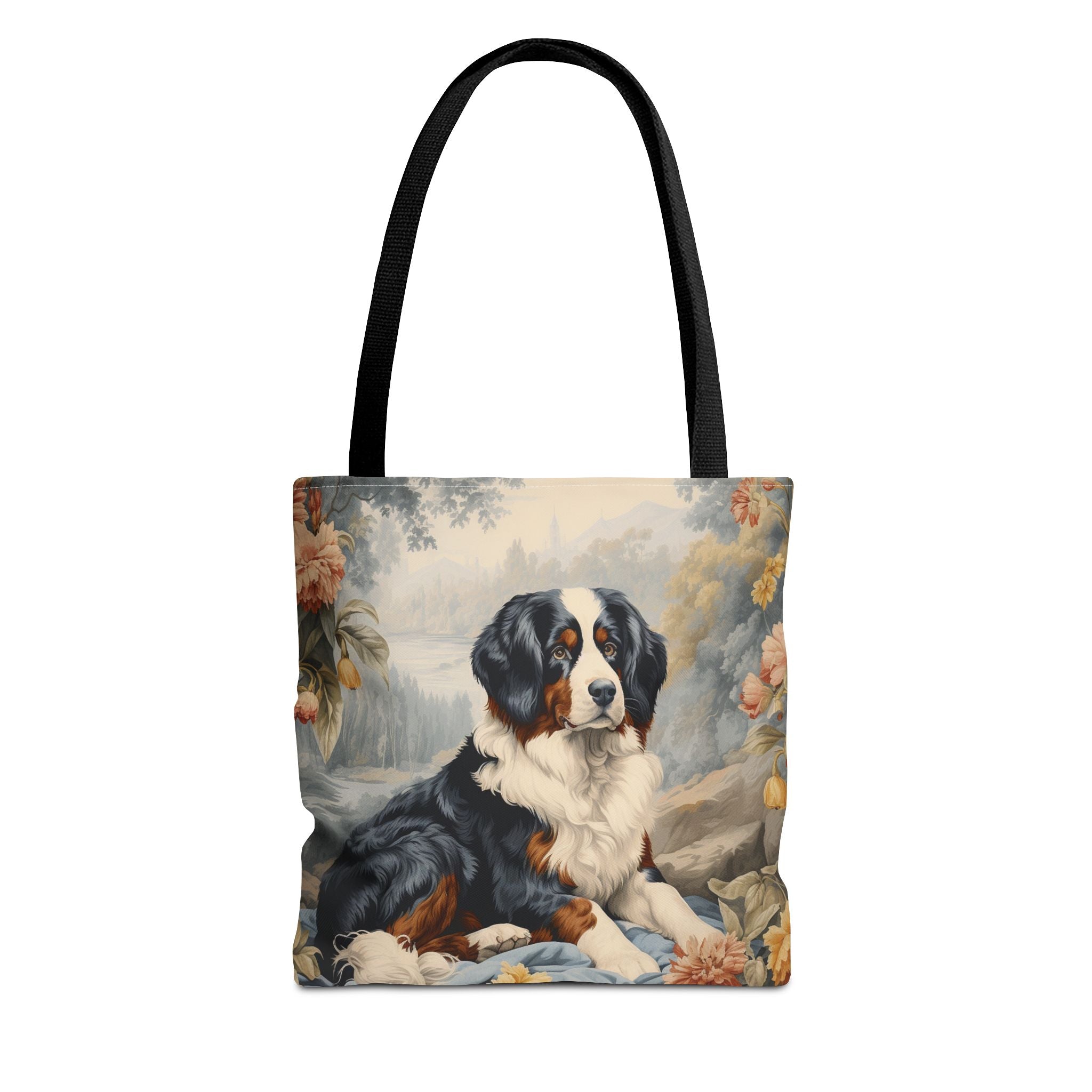 Bernese Beauty Canvas Tote Bag - Dog Lovers' Elegant Carryall