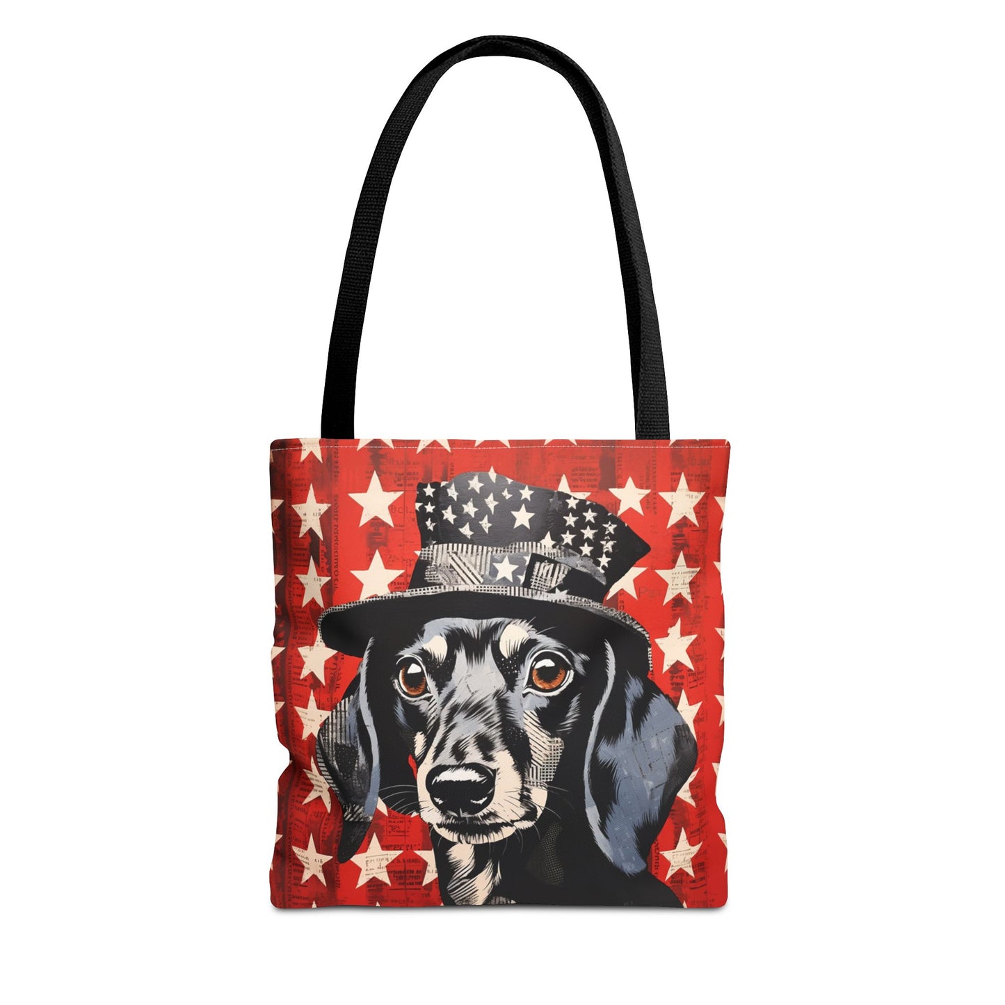 Patriotic Dachshund Market Tote Bag, Perfect for Dog Lovers