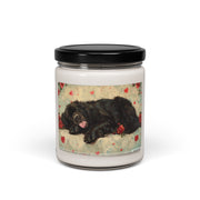 Newfoundland Dog Lover Memorial Candle – Vintage Art Design