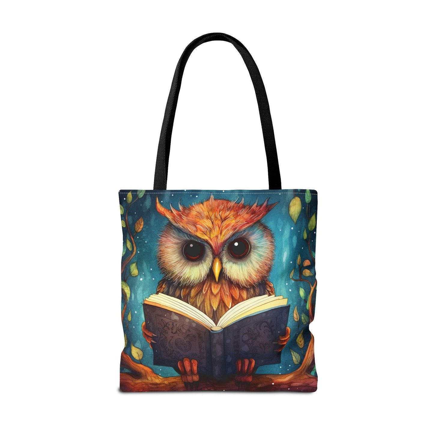 Charming Owl Reading Tote Bag - Eco-Friendly Canvas for Nature Lovers