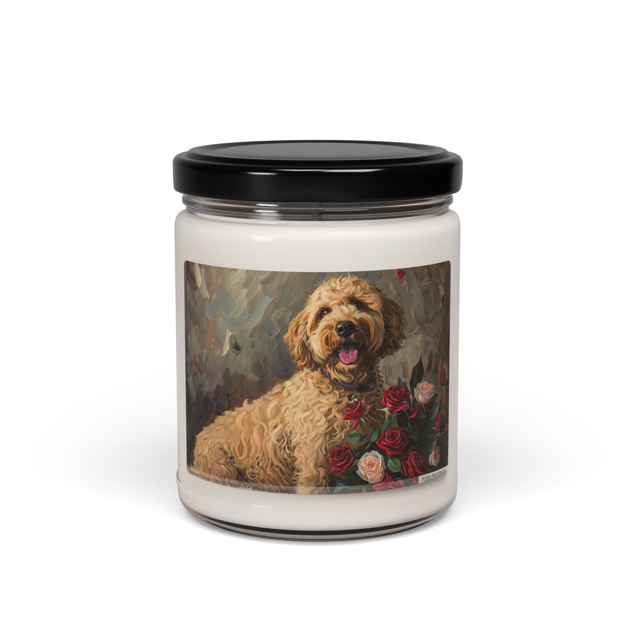 Goldendoodle Vintage Art Candle – Pet Lover Gift in Soy Wax