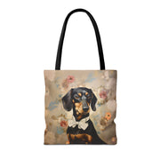 Dashing Dachshund Floral Tote Bag – Chic Eco-Friendly Dog Lover Gift