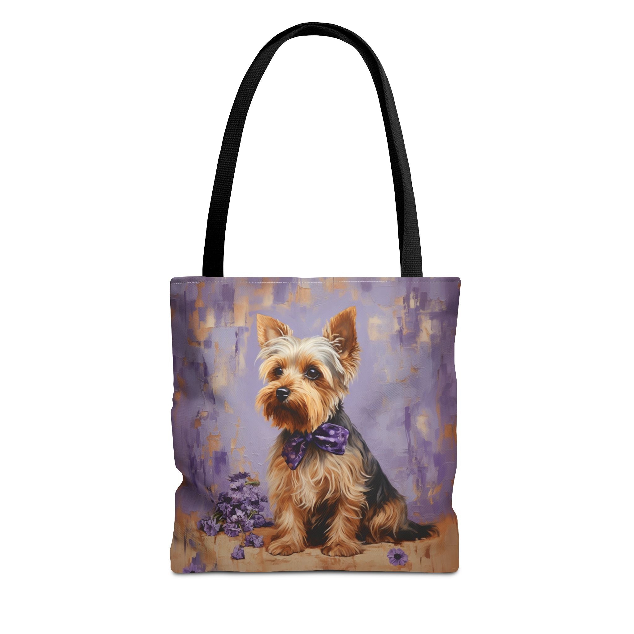 Yorkie Lavender Bliss Tote Bag, Artistic Eco-Friendly Gift for Dog Moms