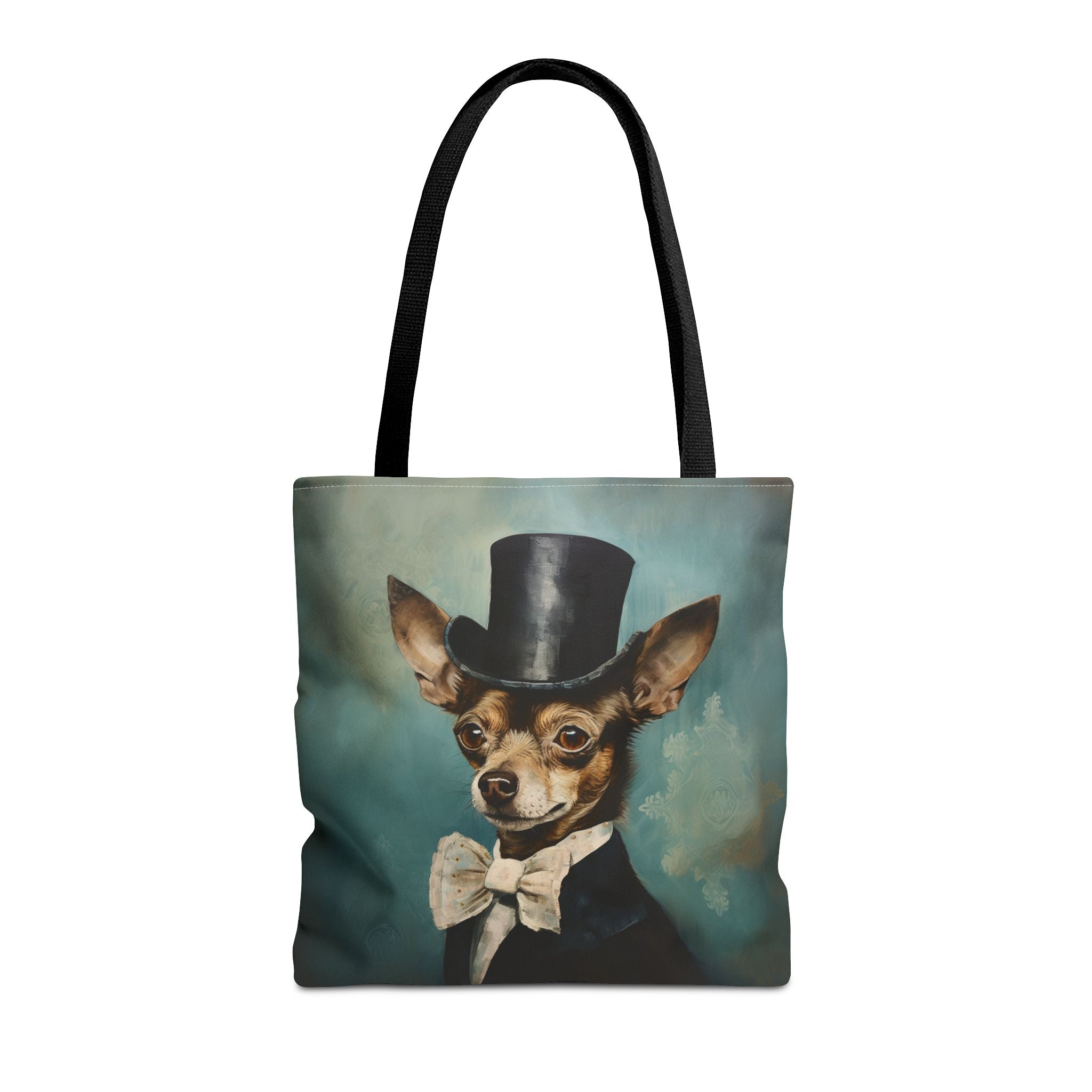 Chihuahua Dapper Gentleman Tote Bag, Stylish Eco-Friendly Canvas Bag for Pet Lovers