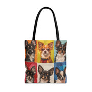 Colorful Chihuahua Pop Art Tote Bag, Pet Lover’s Gift