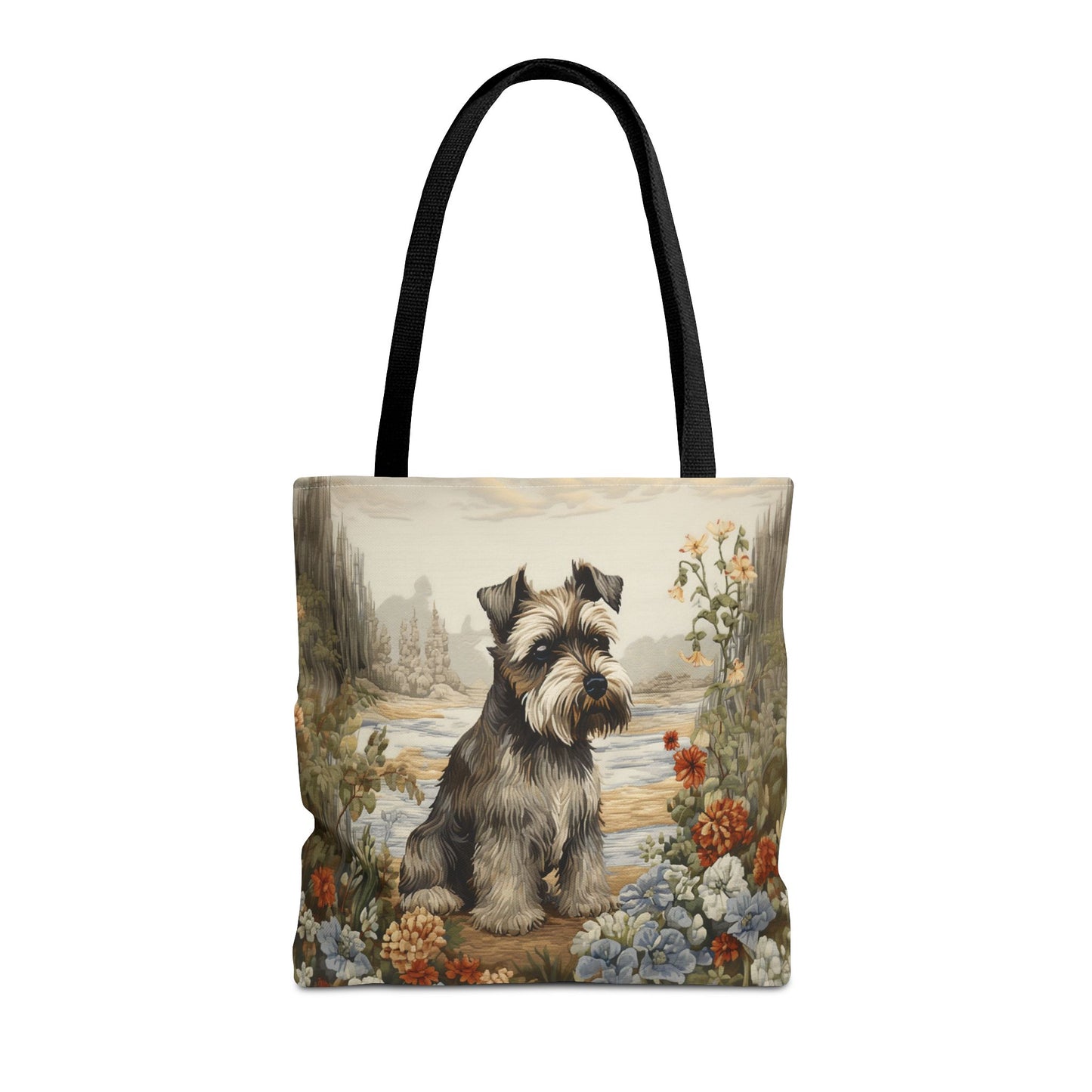 Miniature Schnauzer Serenity Tote Bag, Artistic Canvas Gift for Dog Lovers