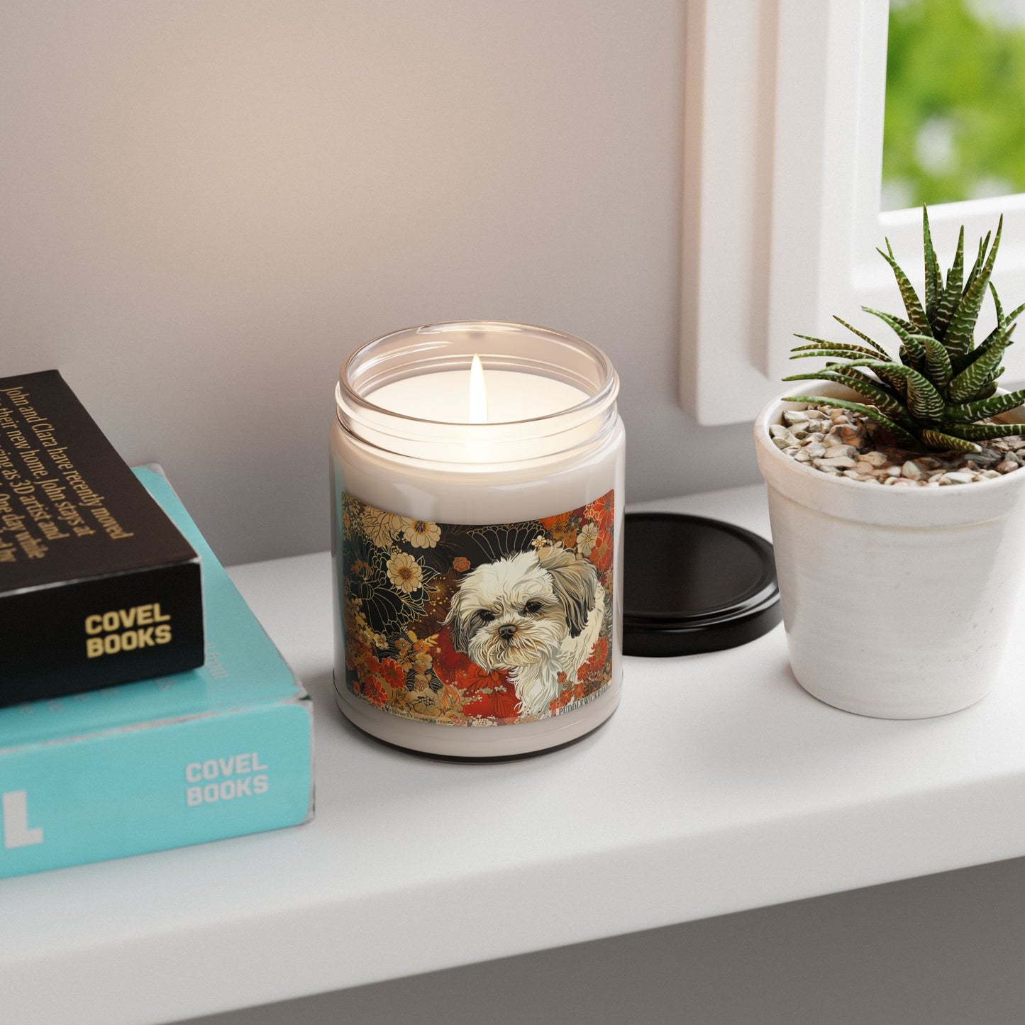 Shih Tzu Candle – Vintage-Inspired Pet Lover Gift, Soy Scented Jar