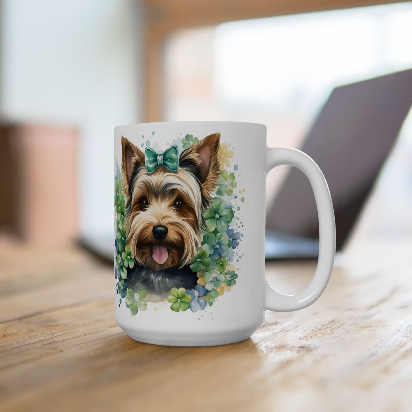 Yorkie Clover Charm St. Patrick's Day Mug – Cute Dog Lover Gift