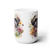 Shih Tzu Bloom Mug – Floral Dog Lover Gift, Coffee Mug, Tea Cup, Pet Mom Gift