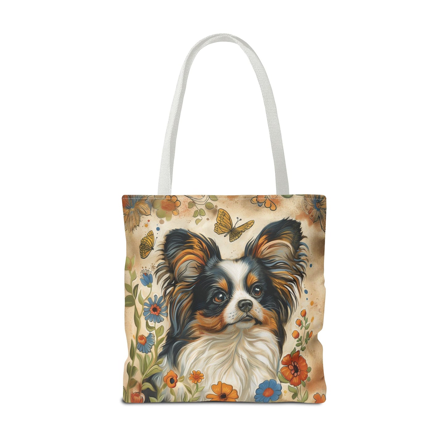 Papillon Butterfly Garden Tote Bag, Artistic Grocery & Beach Bag