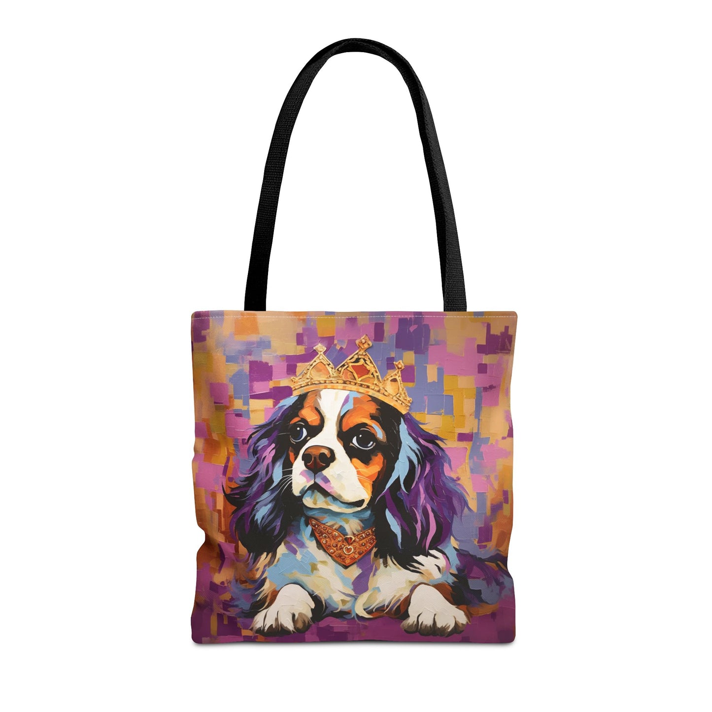 Regal Cavalier King Charles Spaniel Tote Bag, Artistic Eco-Friendly Design