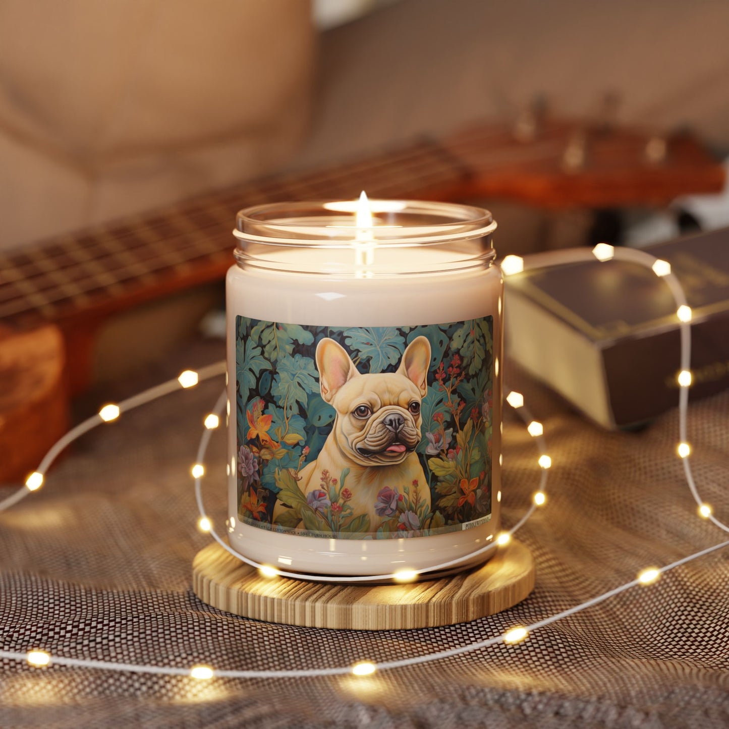 Frenchie Bliss Soy Candle – Floral Art Edition