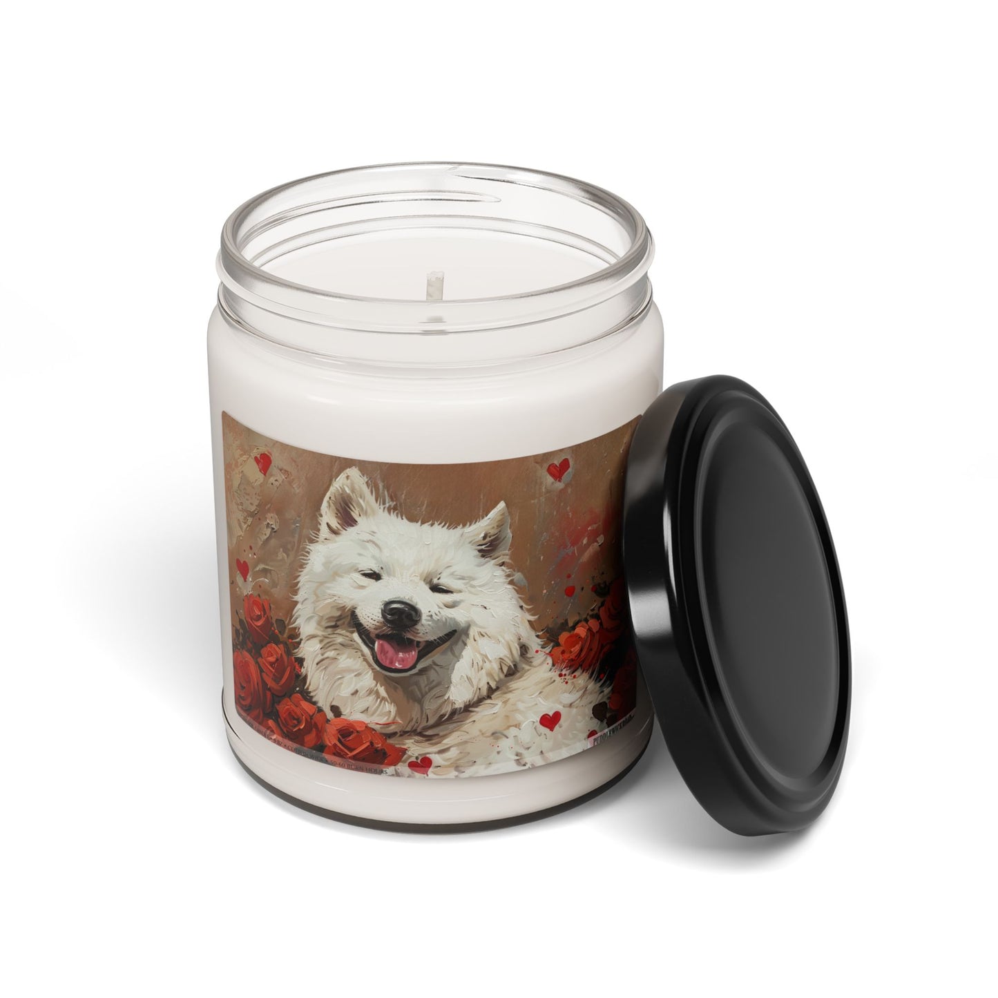 Samoyed Smile Candle - Cozy Art for Dog Lovers