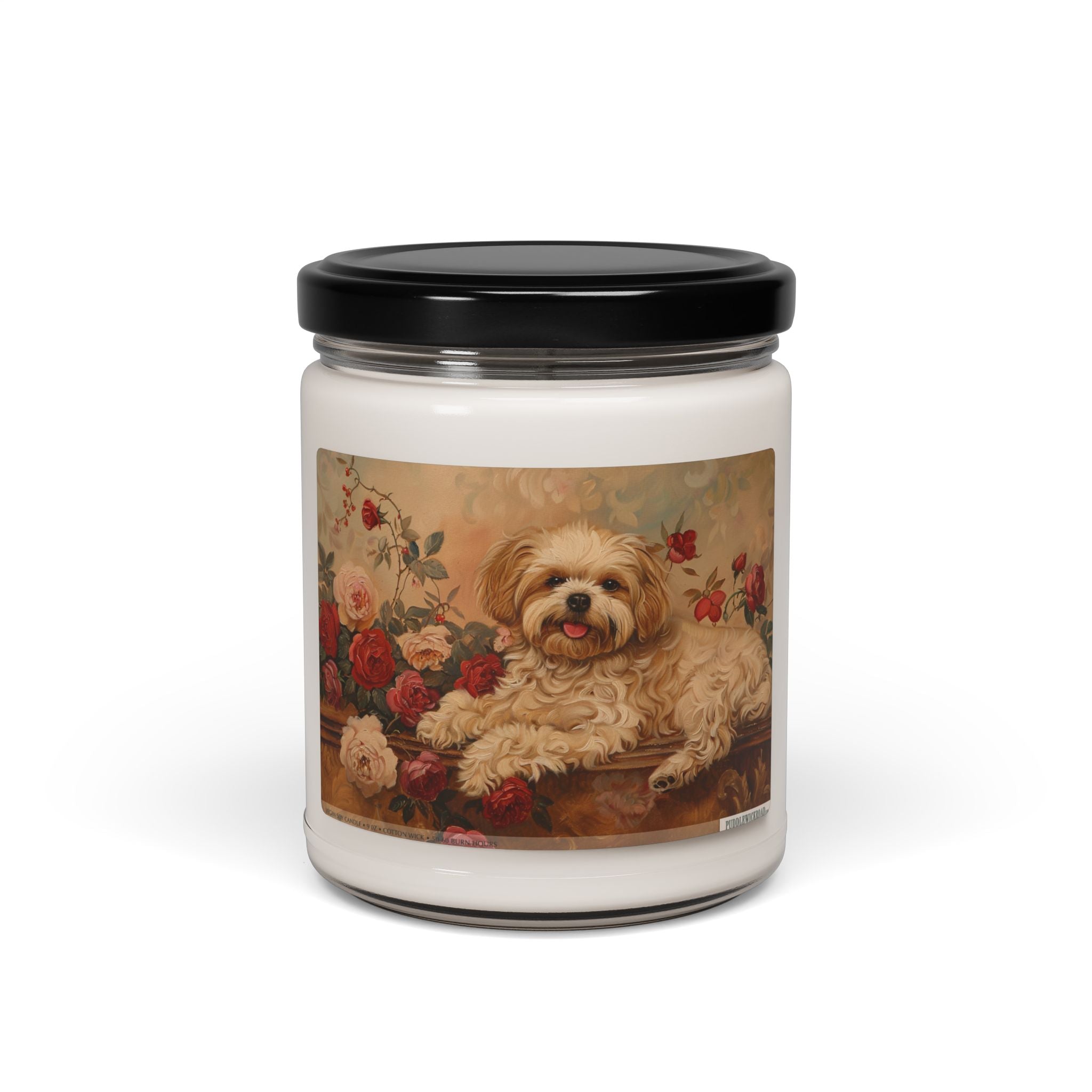 Maltipoo Vintage Rose Candle – Perfect Gift for Dog Lovers