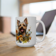 Yorkie Lover's Floral Mug – Yorkshire Terrier Gift for Dog Moms