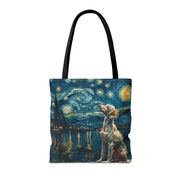 Starry Night Labrador Tote Bag - Artistic Eco-Friendly Canvas Gift - Darwin & Rose