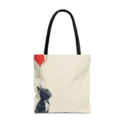 Frenchie Dreams Balloon Tote Bag, Eco-Friendly Canvas Tote for Dog Lovers