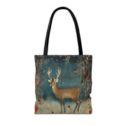 Enchanted Deer Forest Tote Bag, Eco-Friendly Gift for Nature Lovers