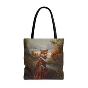 Renaissance Fox Autumn Landscape Canvas Tote Bag for Eco Lovers