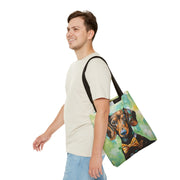 Dapper Dachshund Tote Bag – Stylish Art Canvas for Dog Lovers