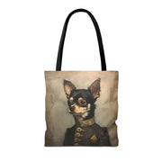 Regal Chihuahua Tote Bag, Artistic Canvas Eco-Friendly Pet Lover's Carryall