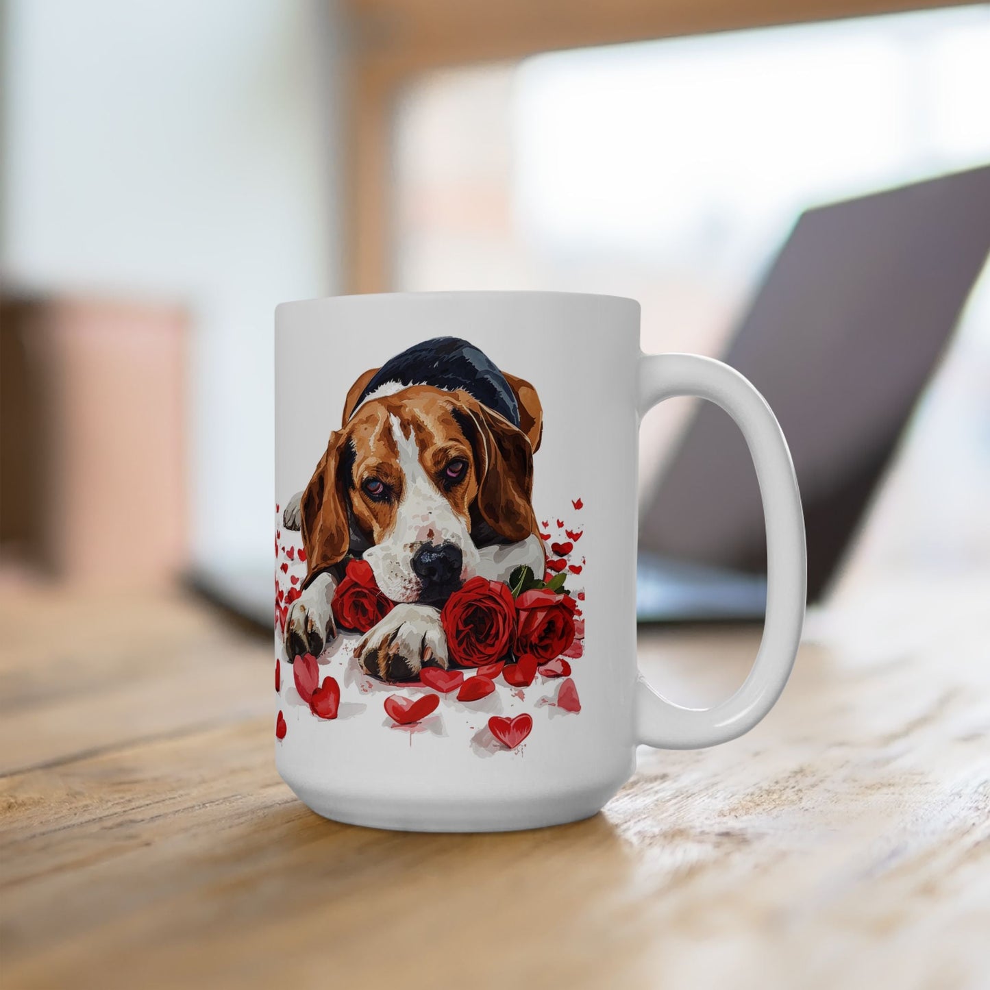 Beagle Love Valentine's Day Mug - Perfect for Dog Moms & Lovers