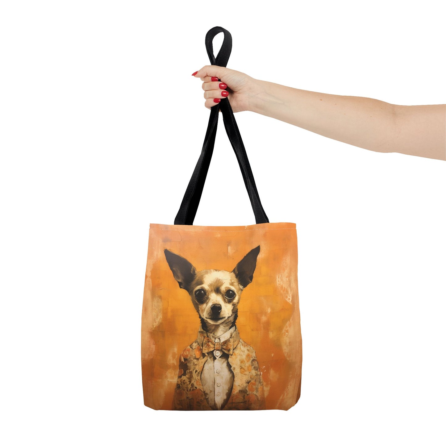 Chihuahua Chic Tote Bag - Stylish Orange Canvas for Dog Lovers