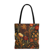 Elegant Autumn Bloom Tote Bag - Eco-Friendly Floral Market Bag