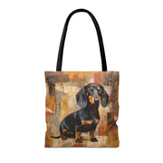 Dachshund Art Canvas Tote Bag – Stylish Grocery and Beach Companion