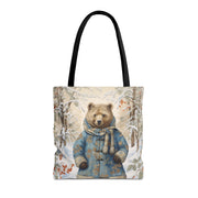 Winter Bear Wonderland Tote Bag, Cozy Winter Vibes Eco-Friendly Design