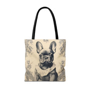 Chic French Bulldog Canvas Tote Bag – Elegant Dog Lover Gift