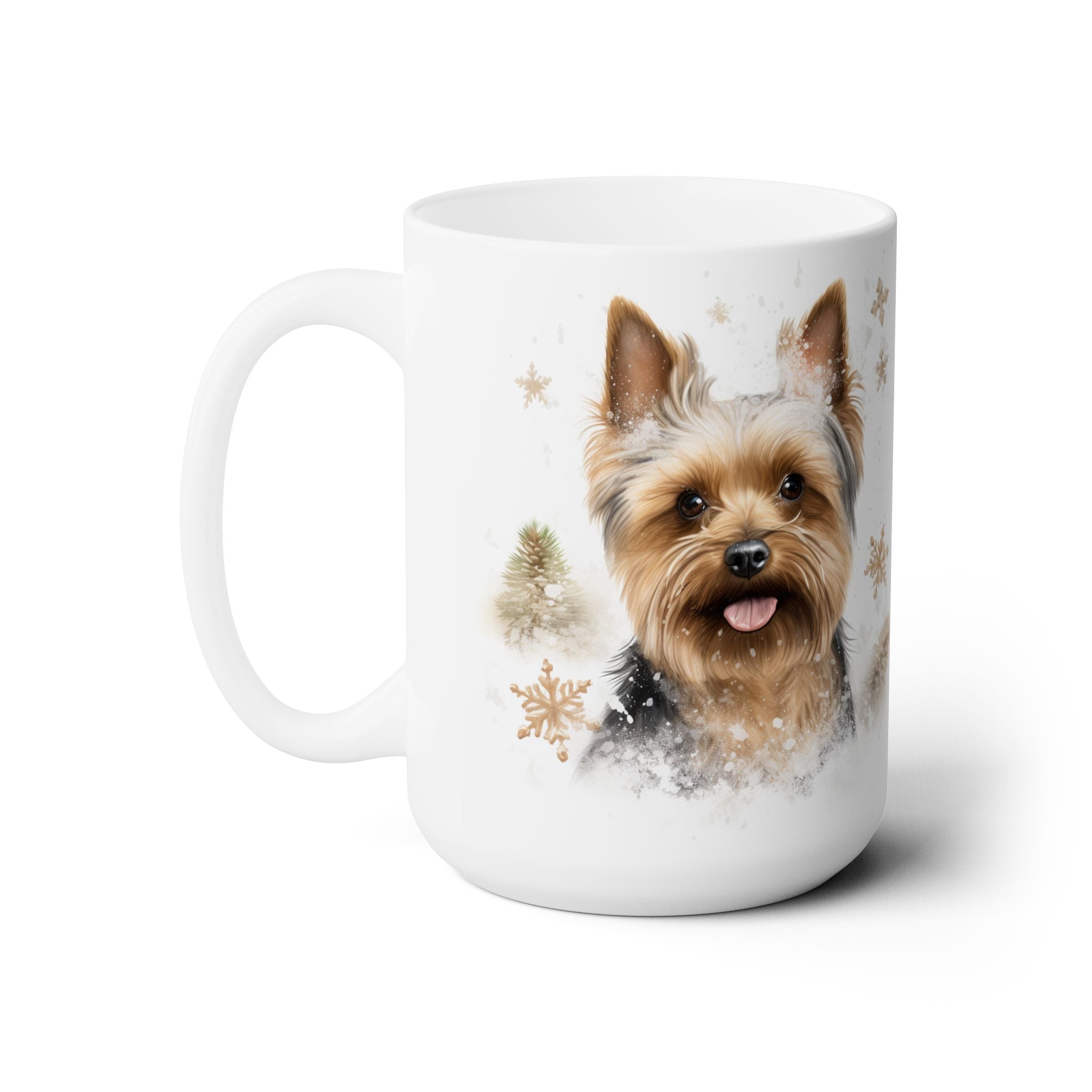 Yorkie Holiday Magic Mug - Yorkshire Terrier Winter Coffee Cup