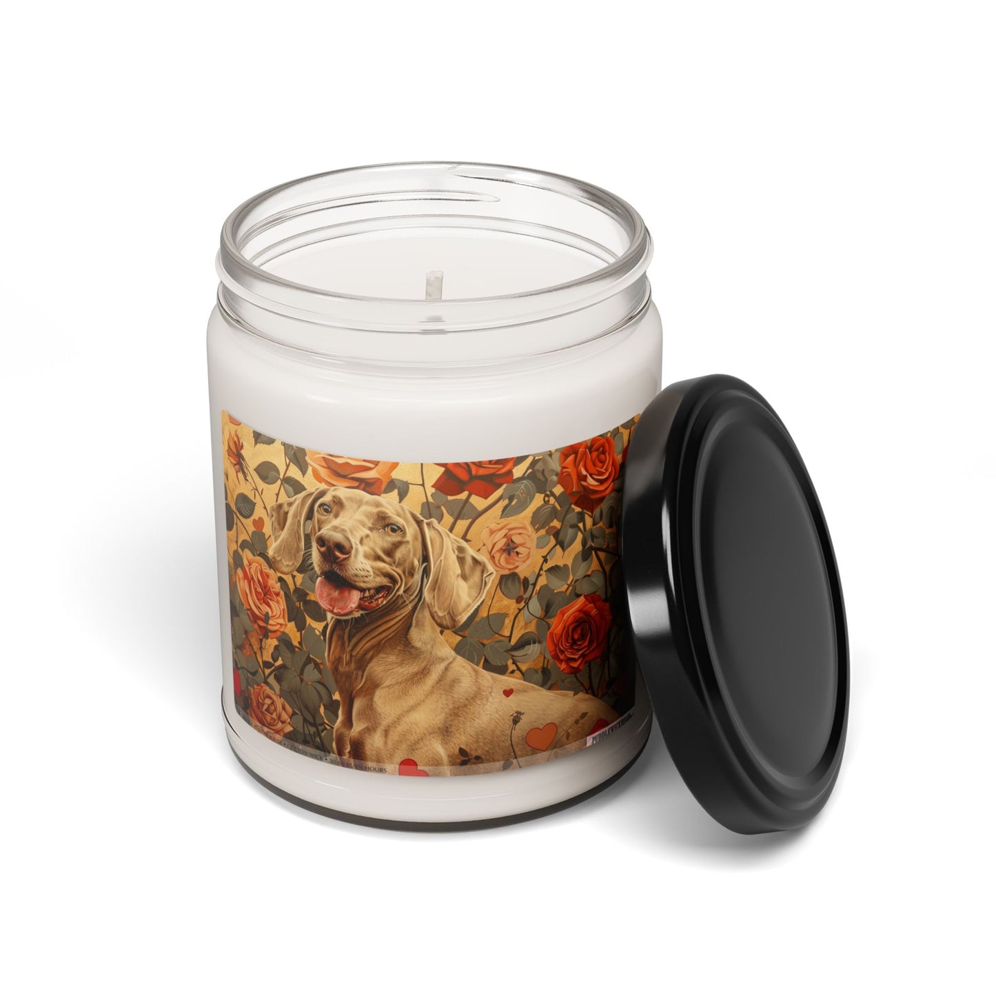 Weimaraner Vintage Rose Candle – Pet Lover Gift for All Occasions