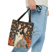 Cardigan Welsh Corgi Tote Bag - Celestial Floral Eco-Friendly Design