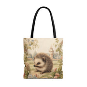 Hedgehog Enchanted Garden Tote Bag, Eco-Friendly & Stylish Canvas Bag