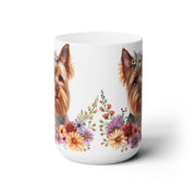 Yorkie Floral Mug – Yorkshire Terrier Coffee Cup for Dog Lovers