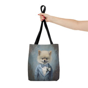 Elegant Pomeranian Canvas Tote Bag – Stylish Gift for Dog Lovers