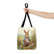 Whimsical Easter Bunny Tote Bag, Perfect for Spring Gifts