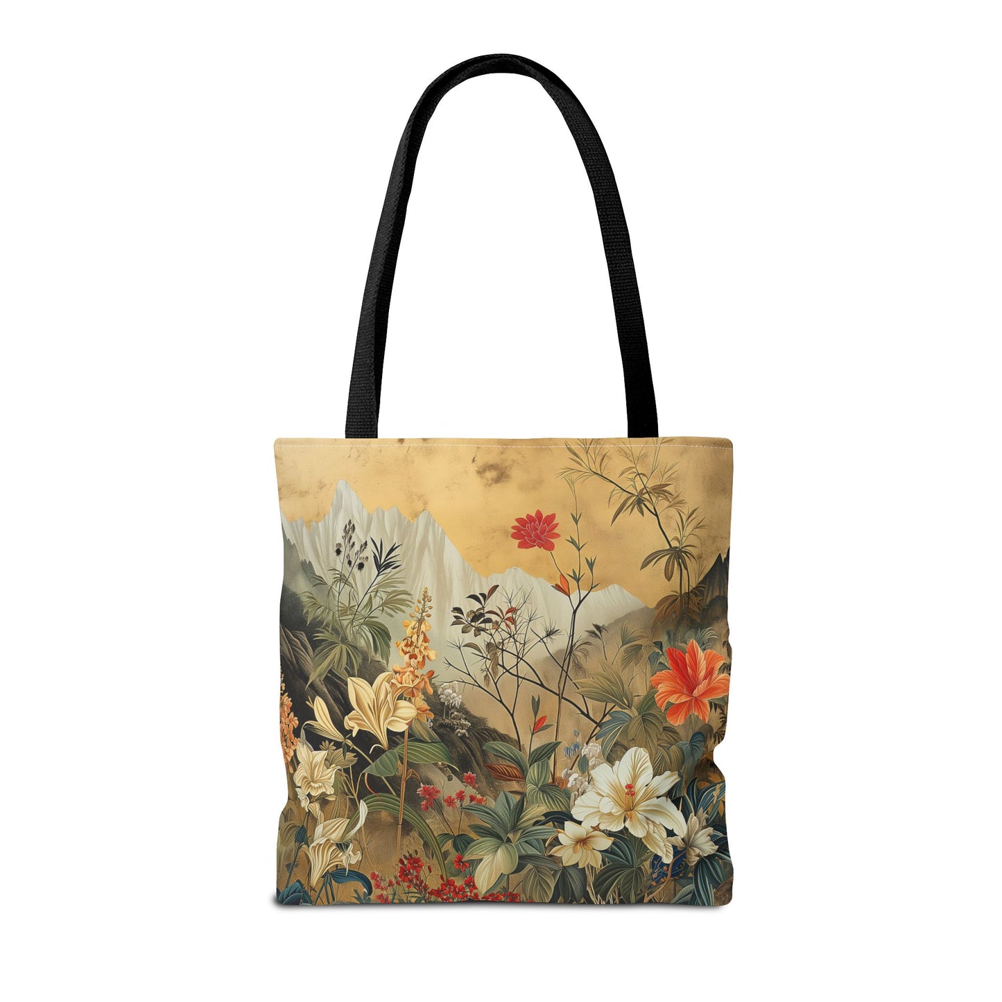 Nature-Inspired Floral Canvas Tote Bag, Eco-Friendly & Versatile