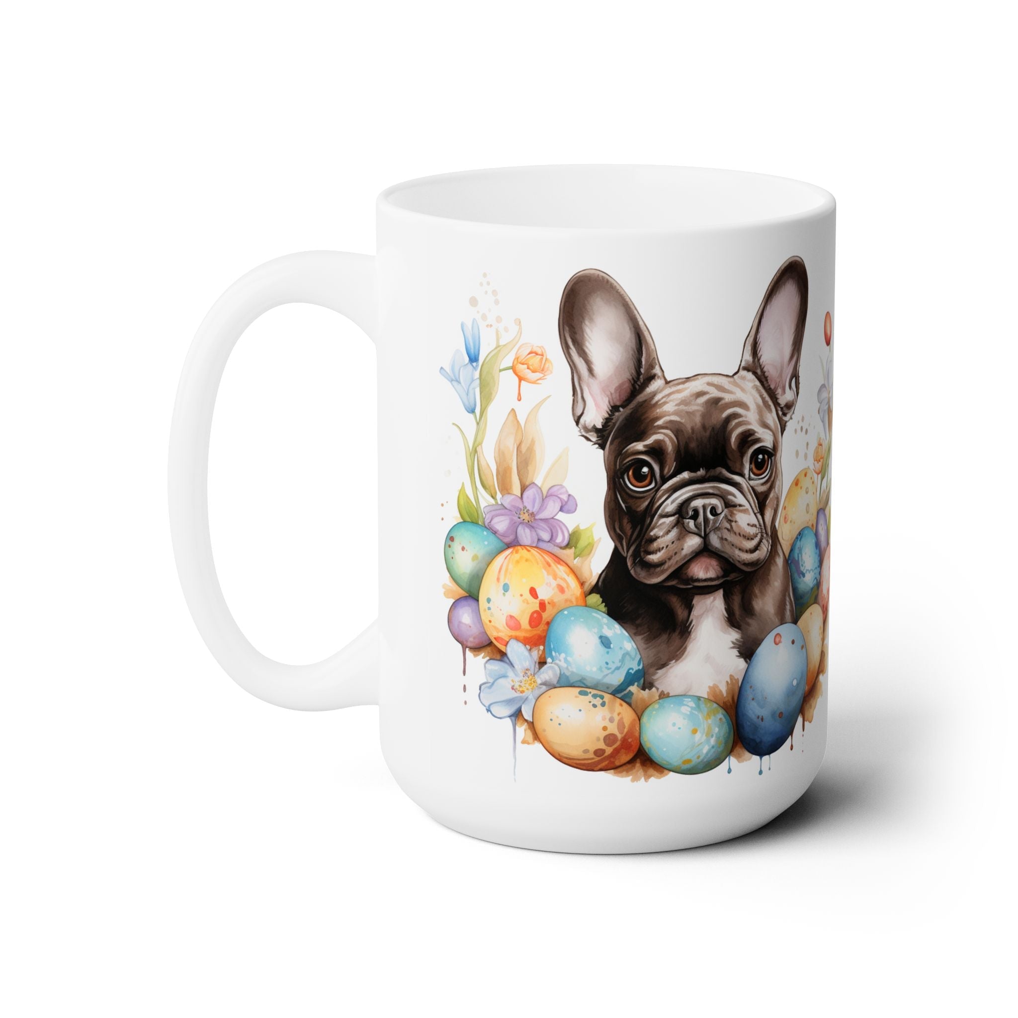 French Bulldog Easter Celebration Mug – Spring Coffee Cup Gift