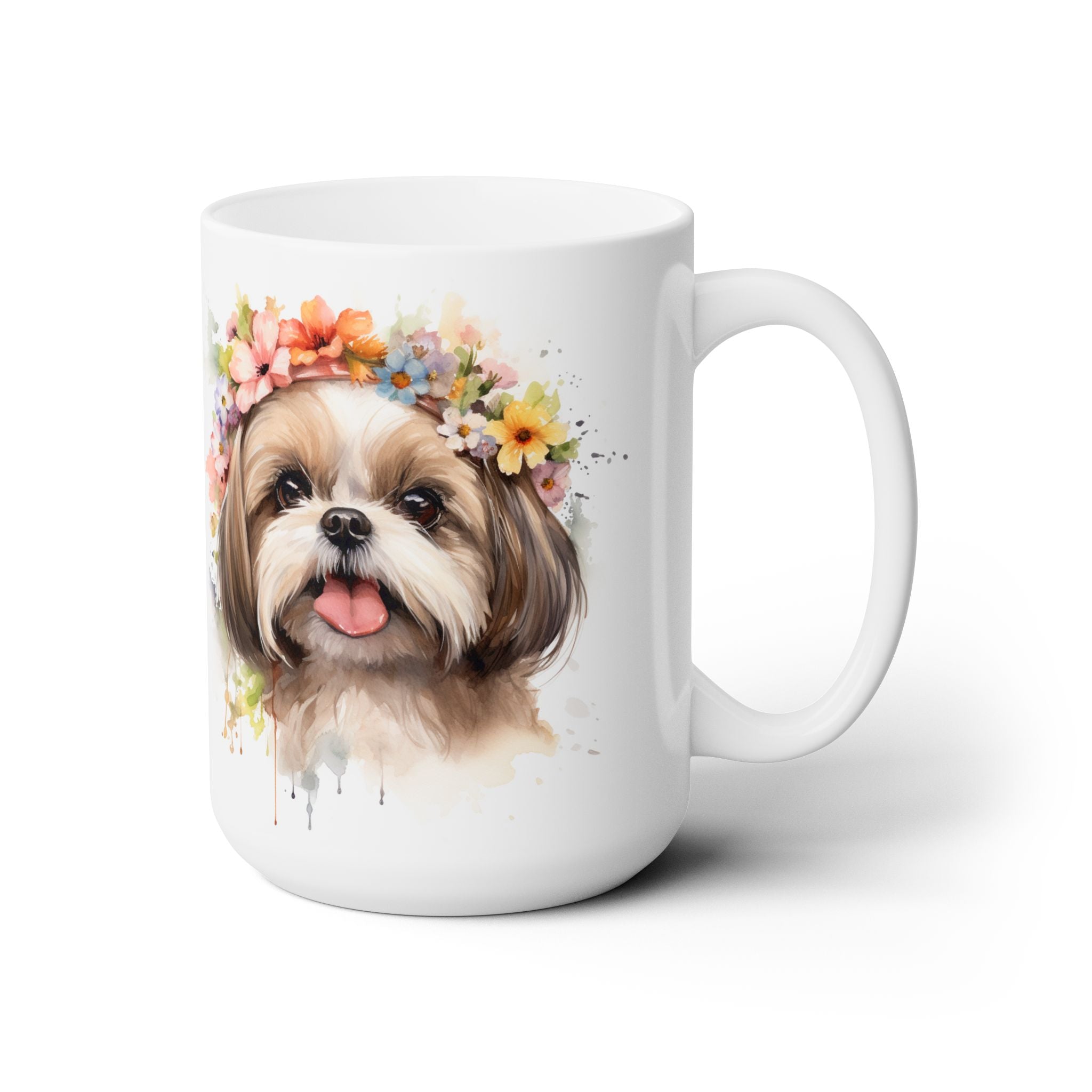 Shih Tzu Floral Coffee Mug – Perfect Gift for Dog Lovers