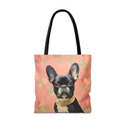 French Bulldog Floral Canvas Tote Bag - Stylish & Eco-Friendly Gift