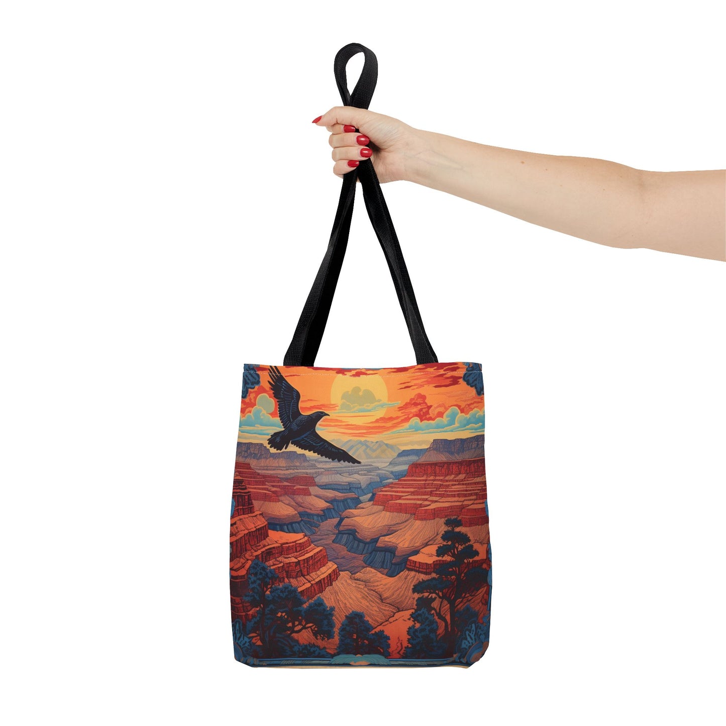 Grand Canyon Sunset Eagle Tote Bag - Eco-Friendly Nature Lover Gift