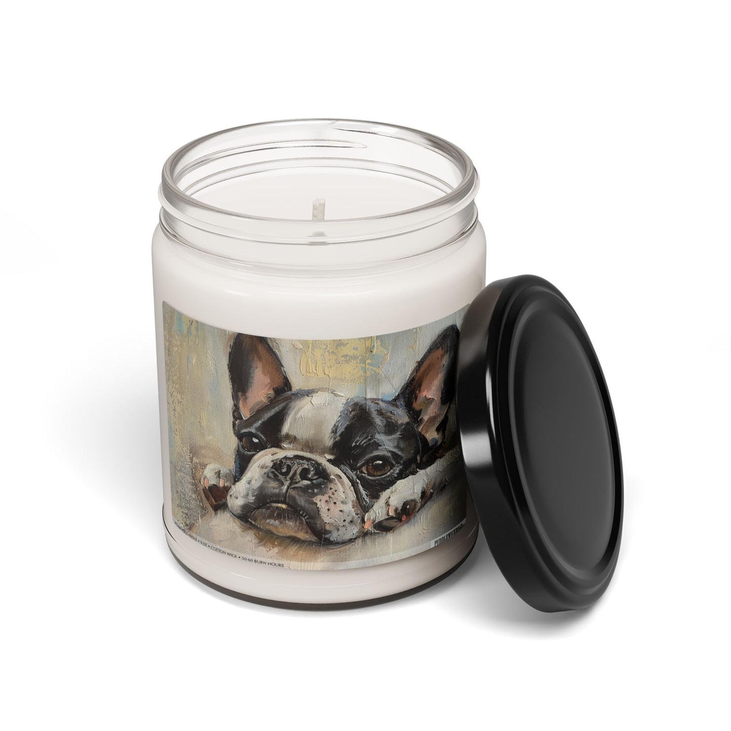 Frenchie Bliss Candle – Vintage French Bulldog Art, Pet Lover Gift